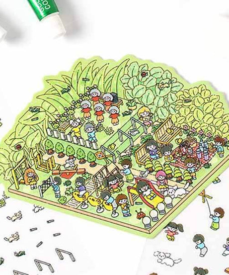 Dreamscape Parks DIY 3D Scene Stickers 4 Cute Miniature Scenes