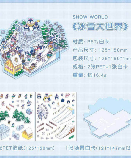 Dreamscape Parks DIY 3D Scene Stickers 4 Cute Miniature Scenes