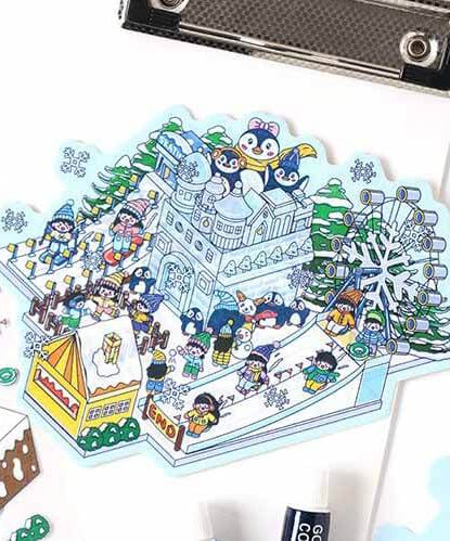Dreamscape Parks DIY 3D Scene Stickers 4 Cute Miniature Scenes