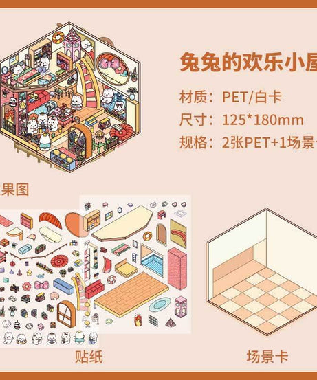 Dreamy Corners DIY 3D Scene Stickers 4 Cute Miniature Scenes