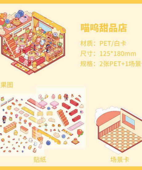 Dreamy Corners DIY 3D Scene Stickers 4 Cute Miniature Scenes