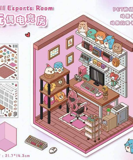 Dreamy Hideouts DIY 3D Scene Stickers 4 Cute Miniature Scenes