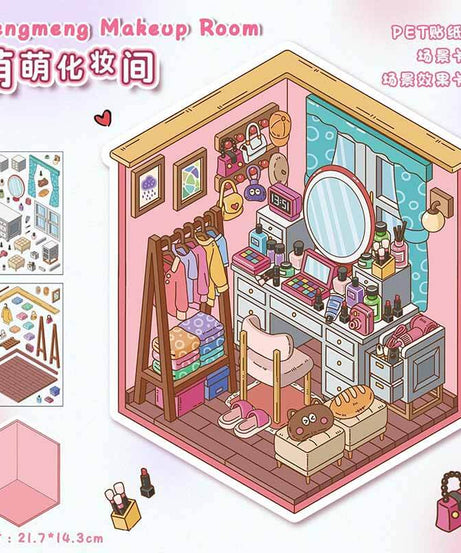 Dreamy Hideouts DIY 3D Scene Stickers 4 Cute Miniature Scenes