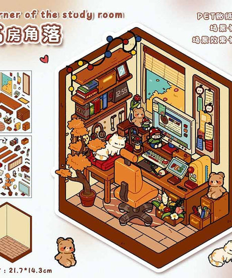 Dreamy Hideouts DIY 3D Scene Stickers 4 Cute Miniature Scenes