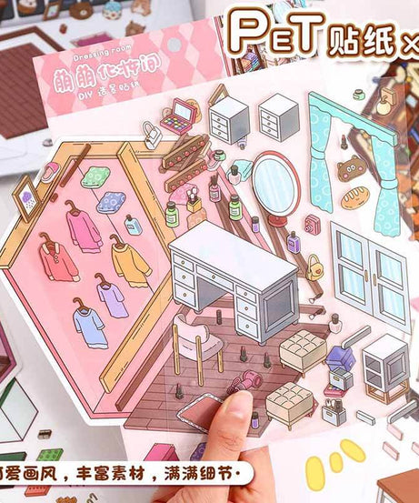 Dreamy Hideouts DIY 3D Scene Stickers 4 Cute Miniature Scenes