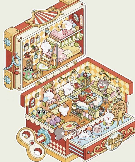 Magic Ark World DIY 3D Scene Stickers 4 Cute Miniature Scenes