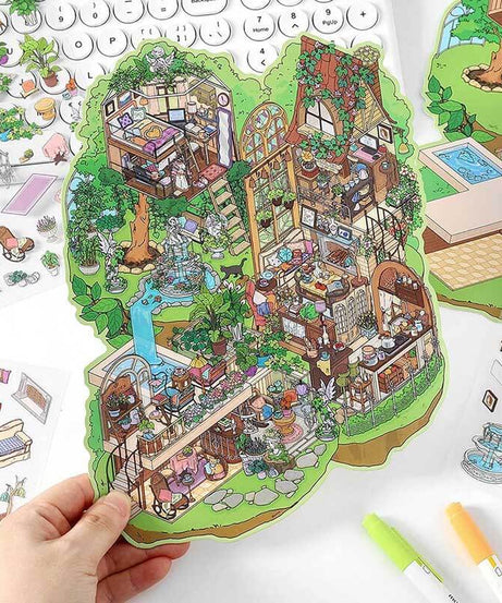 Enchanted Habitat DIY 3D Scene Stickers 2 Cute Miniature Scenes