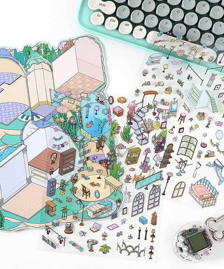 Enchanted Habitat DIY 3D Scene Stickers 2 Cute Miniature Scenes