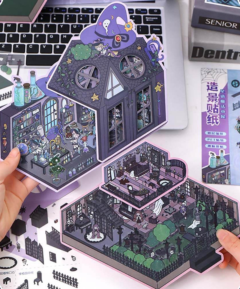 Enchanted Realms DIY 3D Scene Stickers 2 Cute Miniature Scenes