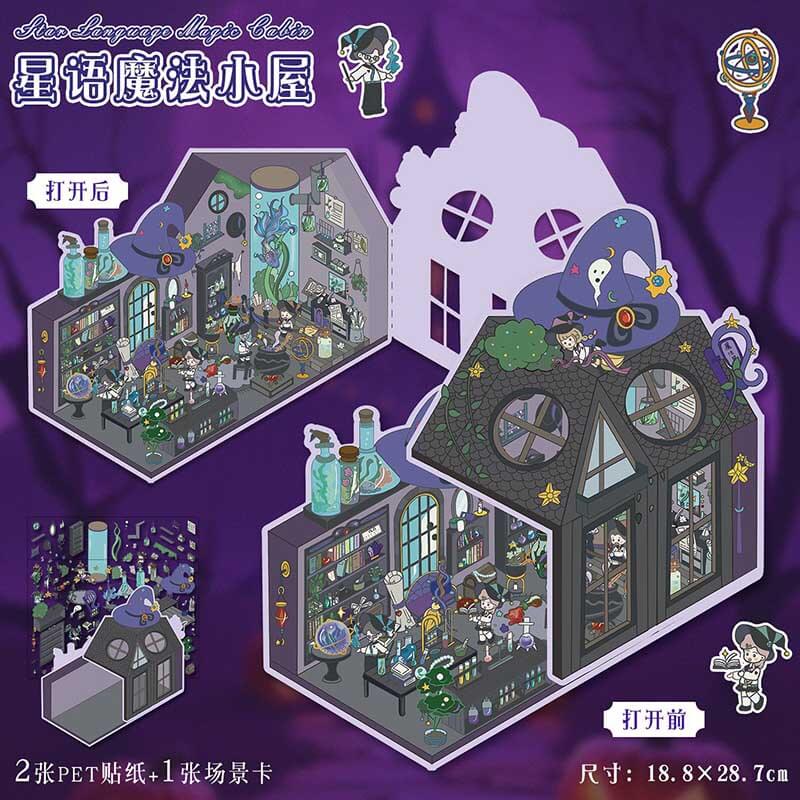 Enchanted Realms DIY 3D Scene Stickers 2 Cute Miniature Scenes