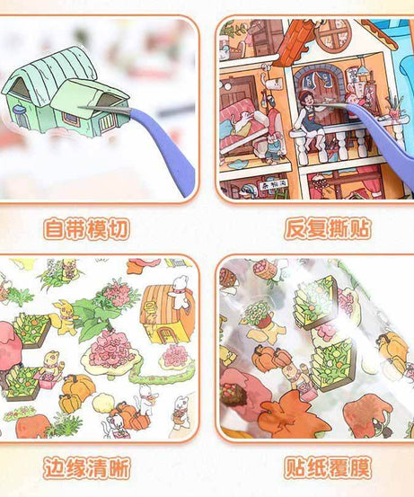 Everyday Glimpses DIY 3D Scene Stickers 2 Cute Miniature Scenes