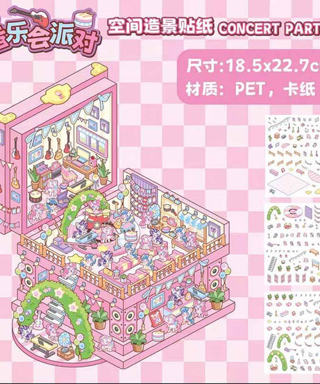 Toybox World DIY 3D Sticker Collection 4 Cute Miniature Scenes