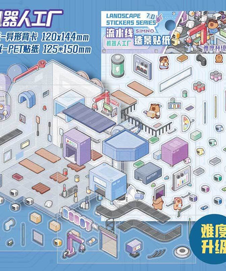Factory of Dreams DIY 3D Scene Stickers 4 Cute Miniature Scenes