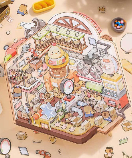 Factory of Dreams DIY 3D Scene Stickers 4 Cute Miniature Scenes