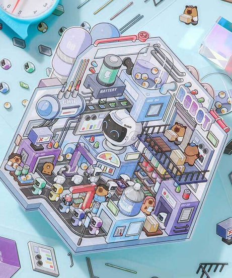 Factory of Dreams DIY 3D Scene Stickers 4 Cute Miniature Scenes