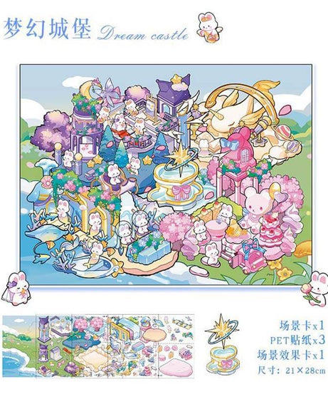 Fantasy Bliss Chronicles DIY 3D Scene Stickers Lovely 2 Miniature Scenes