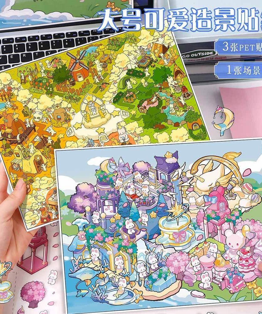 Fantasy Bliss Chronicles DIY 3D Scene Stickers Lovely 2 Miniature Scenes