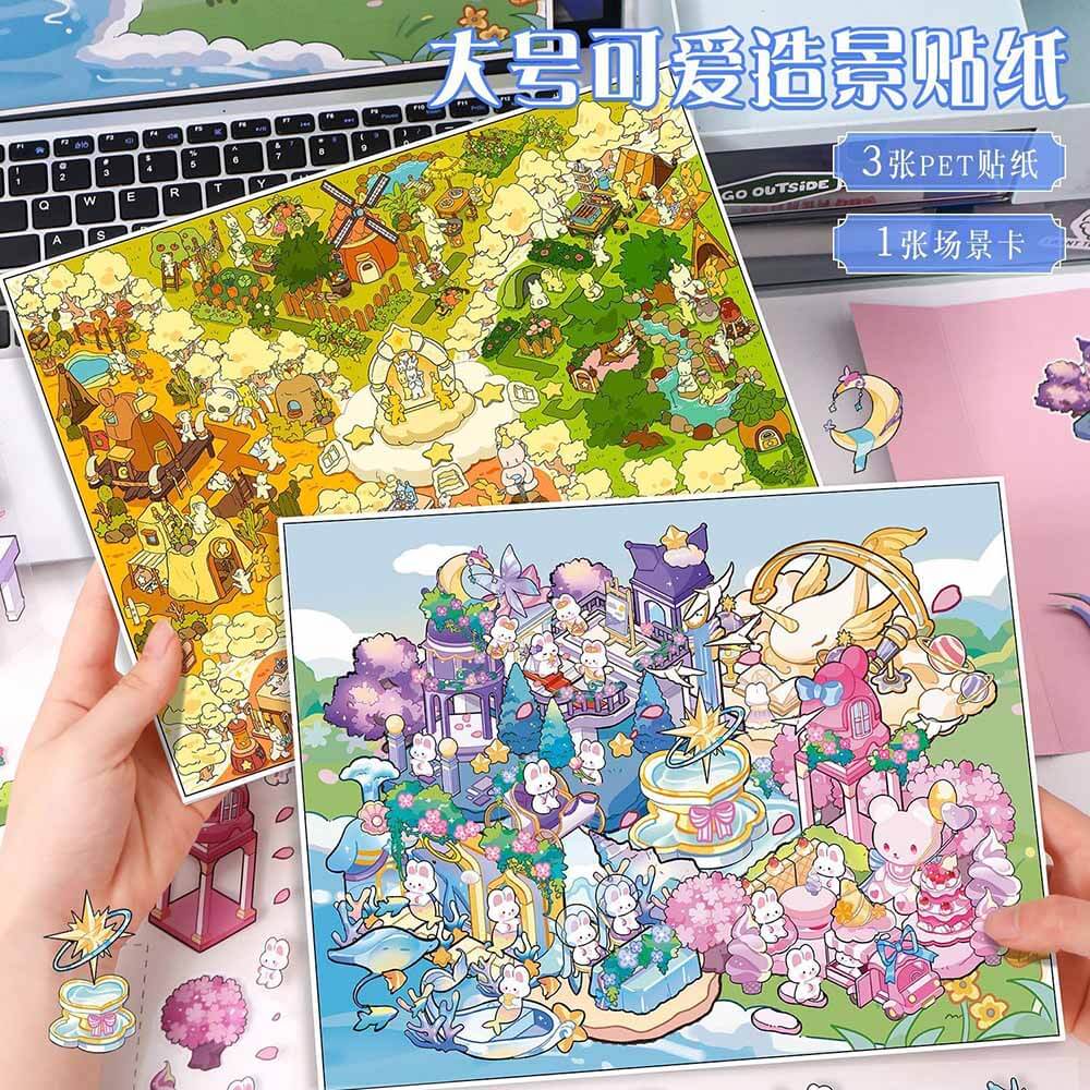 Fantasy Bliss Chronicles DIY 3D Scene Stickers Lovely 2 Miniature Scenes