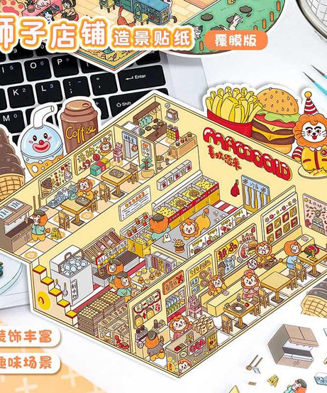 Fantasy Friends DIY 3D Scene Stickers Lovely Miniature Scenes