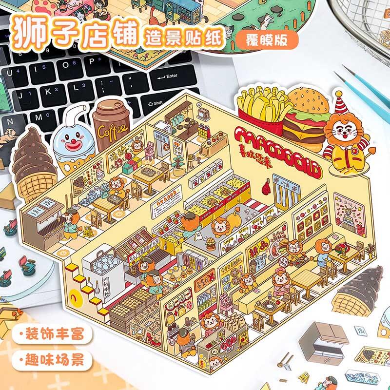 Fantasy Friends DIY 3D Scene Stickers Lovely Miniature Scenes