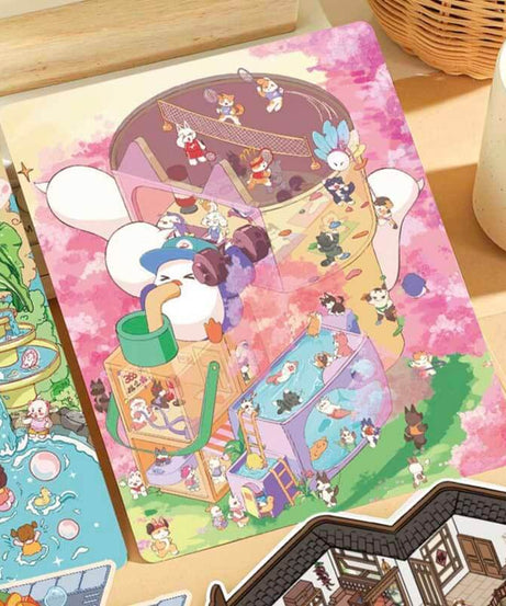 Floral & Foam DIY 3D Scene Stickers 2 Cute Miniature Scenes