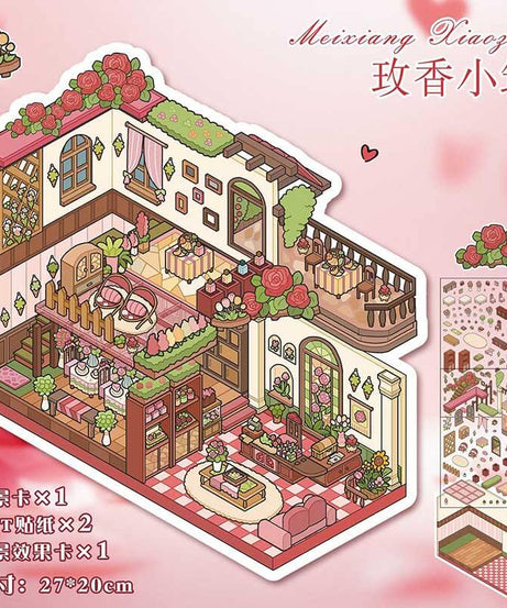 Fragrant Serenity DIY 3D Scene Stickers Lovely 2 Miniature Scenes