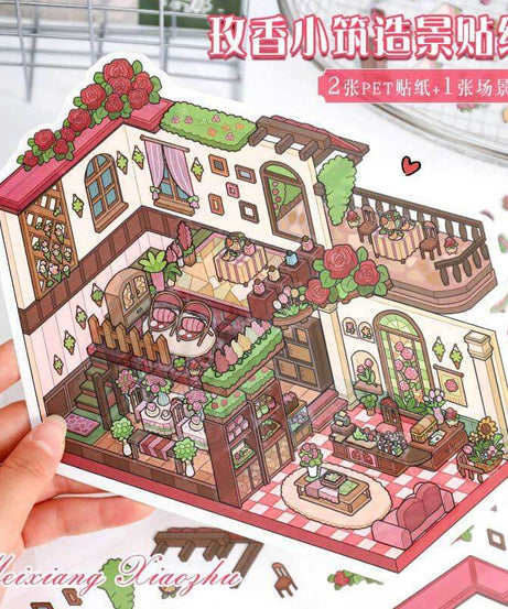 Fragrant Serenity DIY 3D Scene Stickers Lovely 2 Miniature Scenes