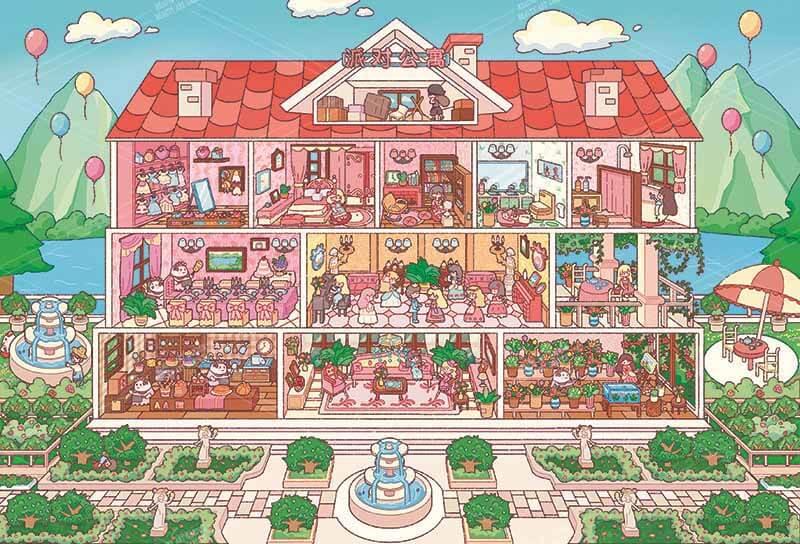 Funky Island Files DIY 3D Scene Stickers 3 Cute Miniature Scenes