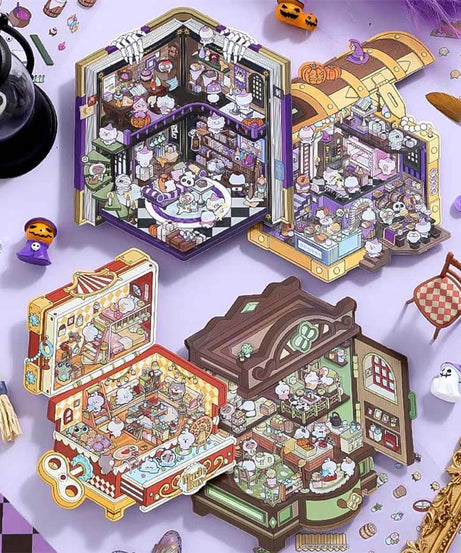 Magic Ark World DIY 3D Scene Stickers 4 Cute Miniature Scenes