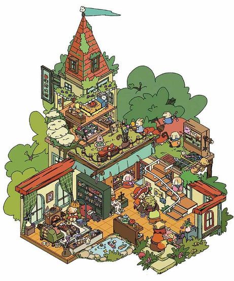 Magic Potion Shop DIY 3D Scene Stickers 4 Cute Miniature Scenes