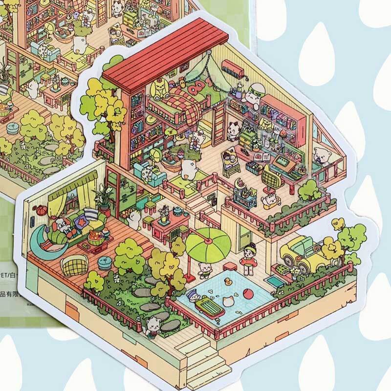Gentle Paws DIY 3D Scene Stickers 3 Cute Miniature Scenes