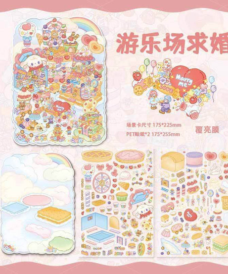 Heartfelt Scenes DIY 3D Scene Stickers 4 Cute Miniature Scenes