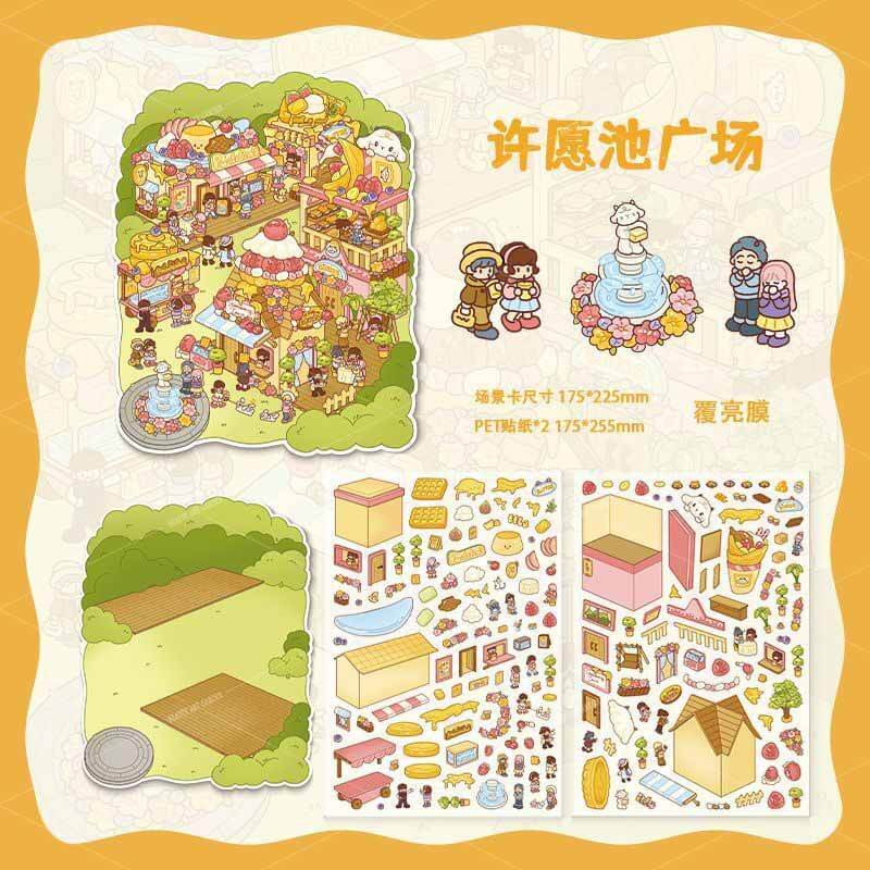 Heartfelt Scenes DIY 3D Scene Stickers 4 Cute Miniature Scenes