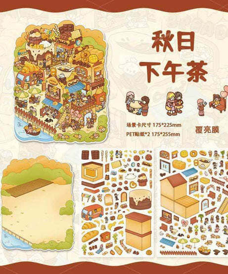 Heartfelt Scenes DIY 3D Scene Stickers 4 Cute Miniature Scenes