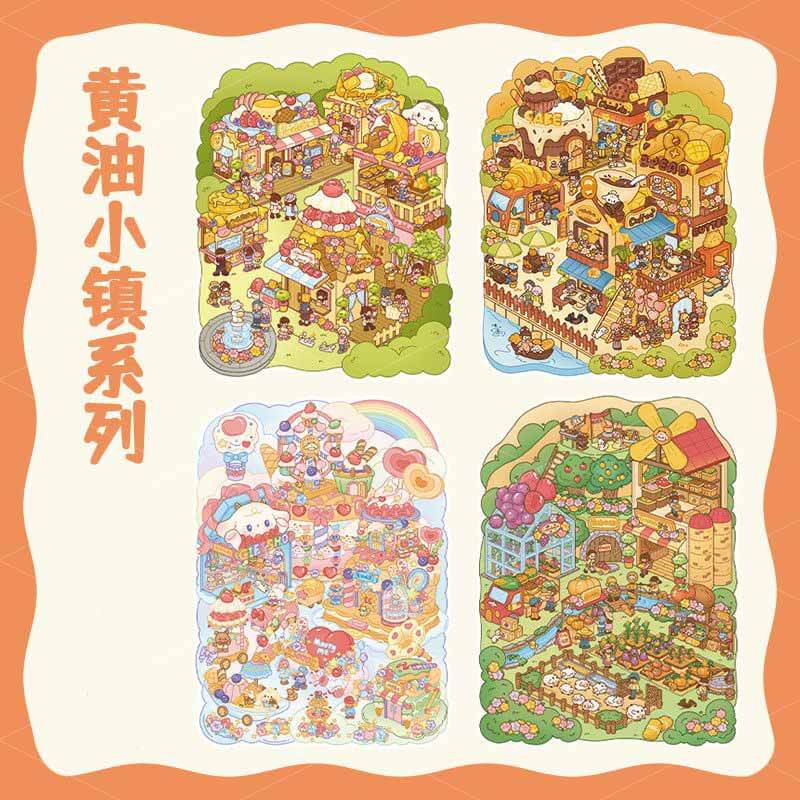 Heartfelt Scenes DIY 3D Scene Stickers 4 Cute Miniature Scenes