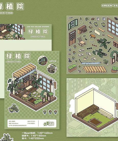 Homely Delights DIY 3D Scene Stickers 4 Cute Miniature Scenes