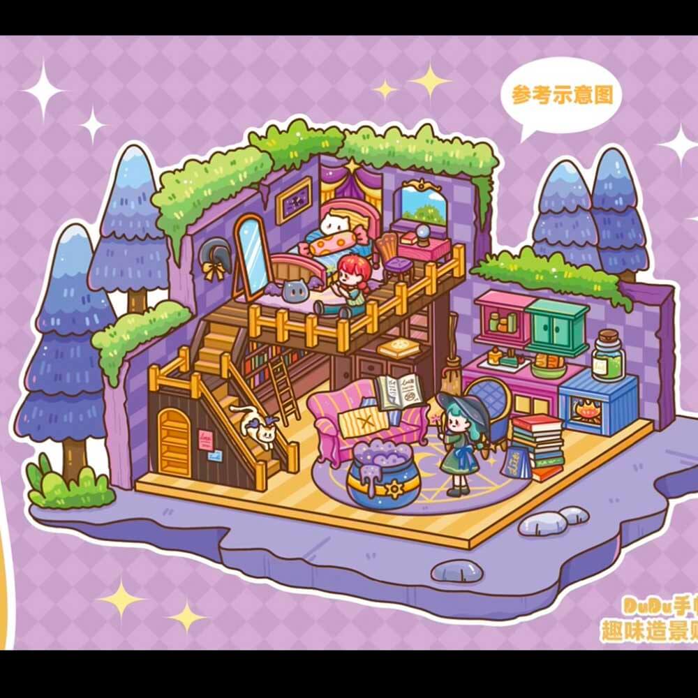 Dodo Illusion Series Scene Stickers 5 Cute Miniature Scenes