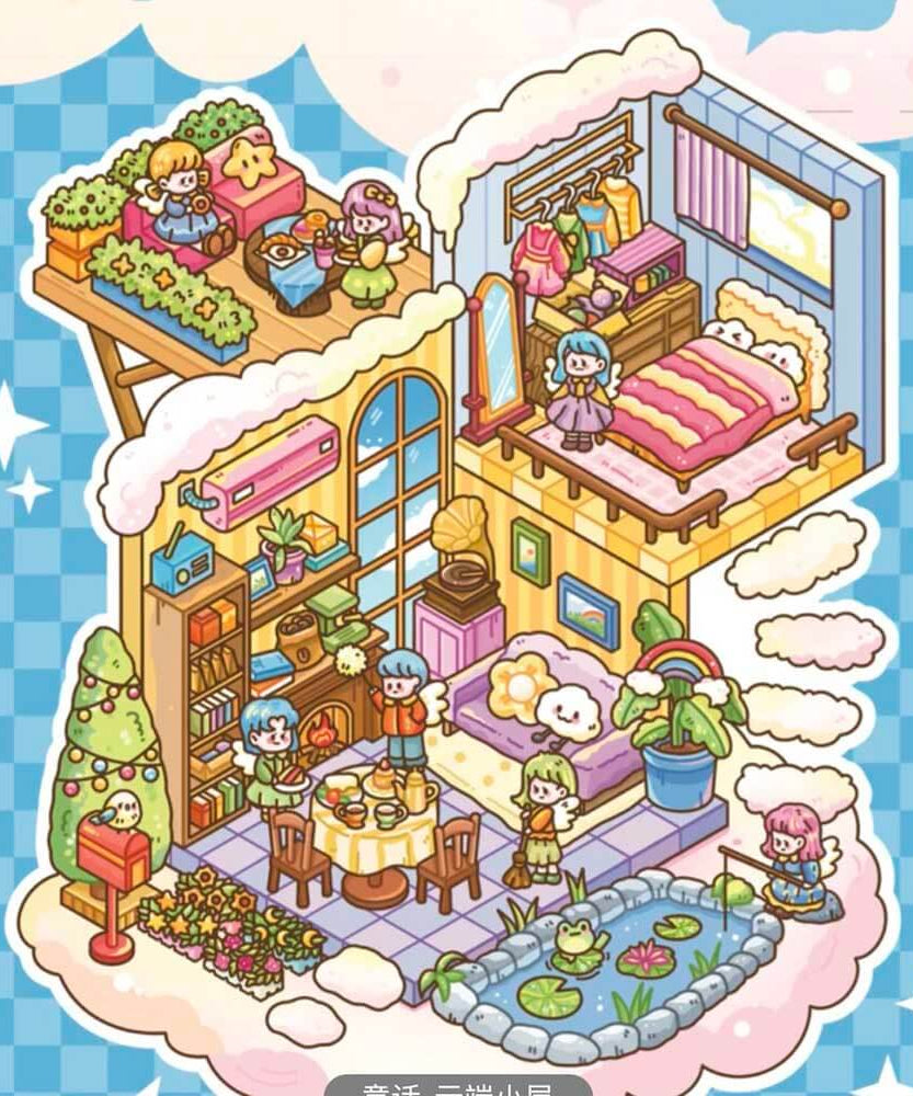 Dodo Illusion Series Scene Stickers 5 Cute Miniature Scenes
