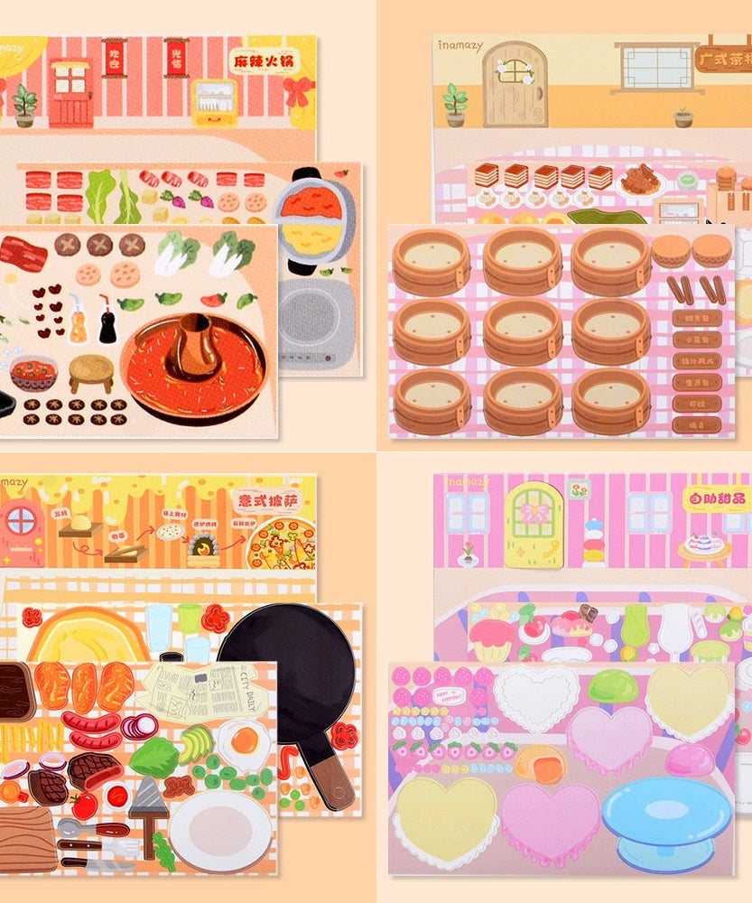 Make Your Own Food Stickers, DIY Pizza Dessert Spicy Hot Pot Teahouse