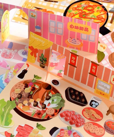 Make Your Own Food Stickers, DIY Pizza Dessert Spicy Hot Pot Teahouse