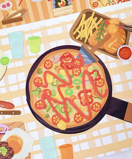 Make Your Own Food Stickers, DIY Pizza Dessert Spicy Hot Pot Teahouse