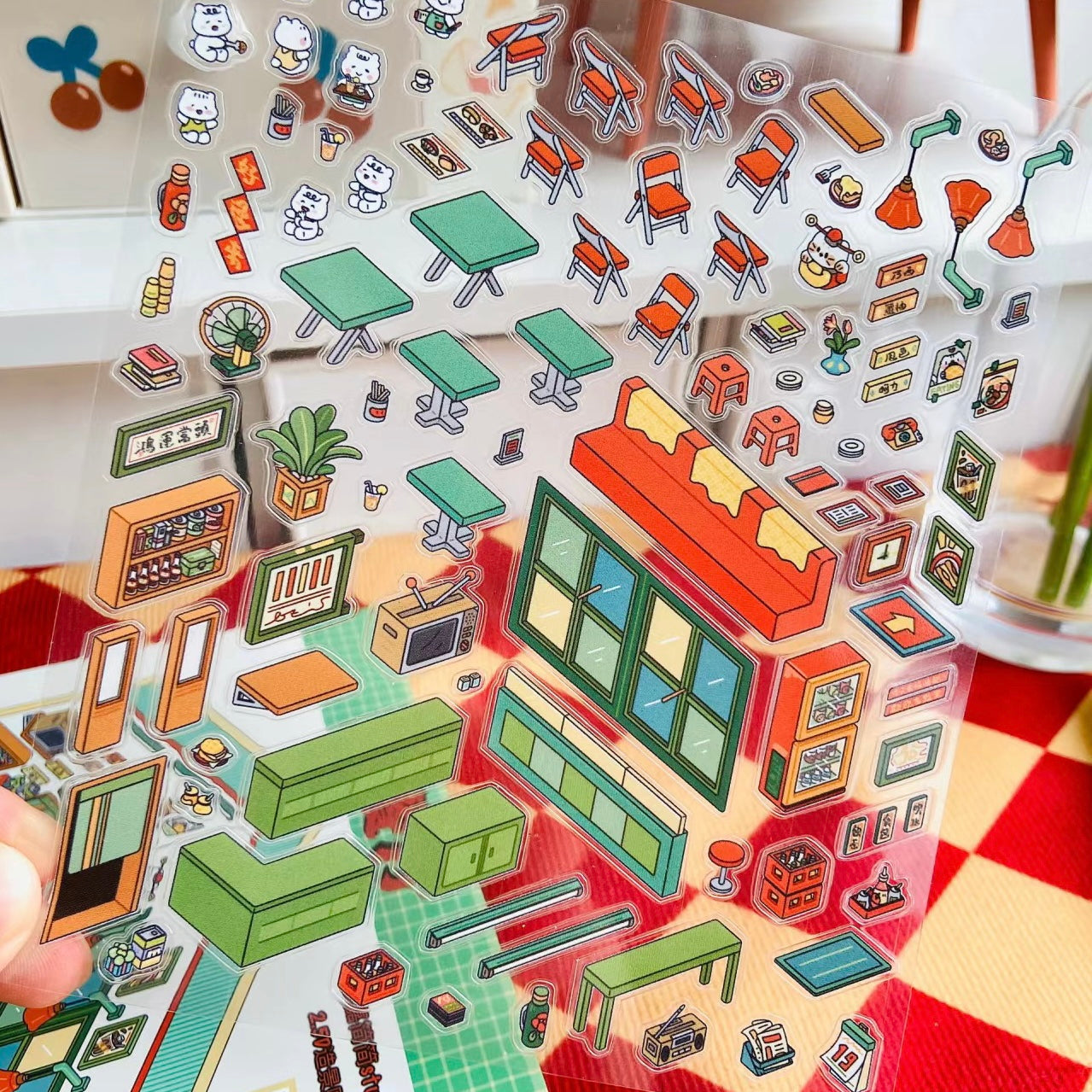 Sticker Scenes! Create DIY Bookstore|Izakaya|Sweet Cake|Burger Shop|Hotpot Restaurant