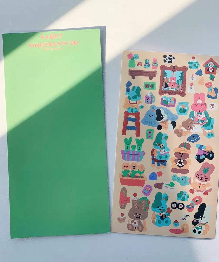 Stickers Scenes! DIY Vintage Cafe|Toy Store|Restaurant|Rabbit Kindergarten