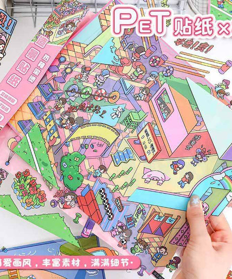 Island Hopping DIY 3D Scene Stickers 2 Cute Miniature Scenes