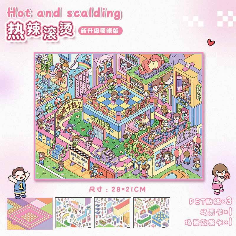 Island Hopping DIY 3D Scene Stickers 2 Cute Miniature Scenes