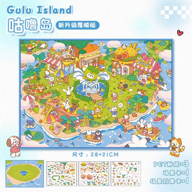 Island Hopping DIY 3D Scene Stickers 2 Cute Miniature Scenes