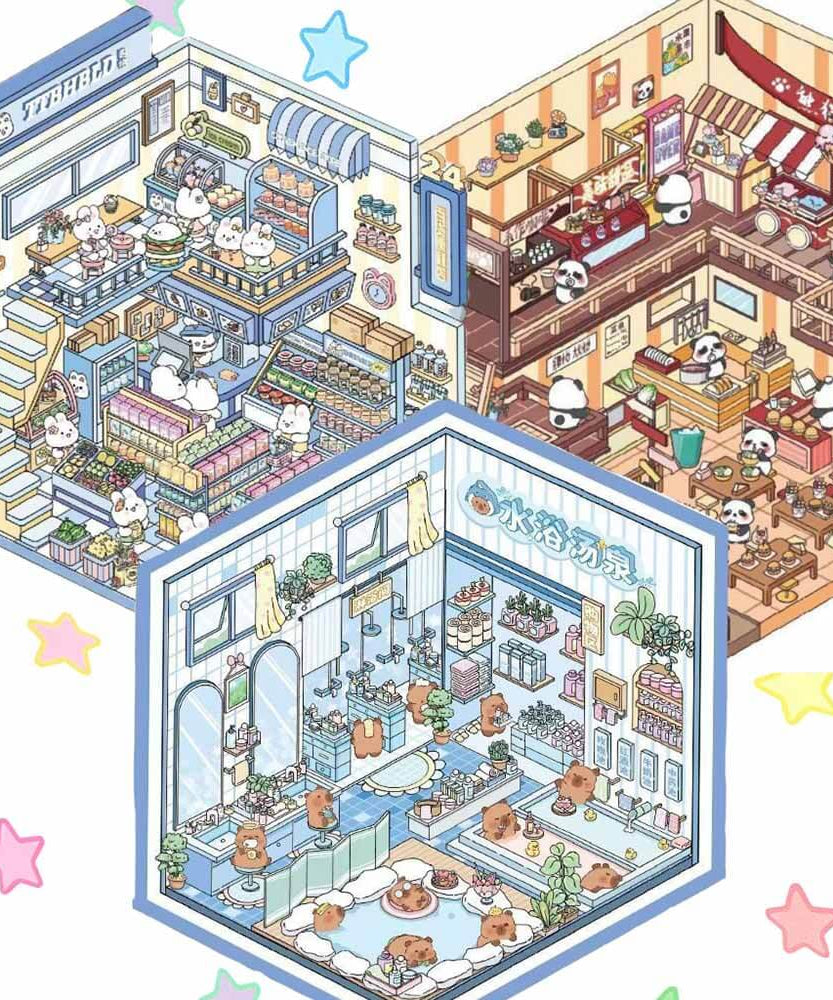 Joyful Living DIY 3D Scene Stickers 7 Lovely Miniature Scenes