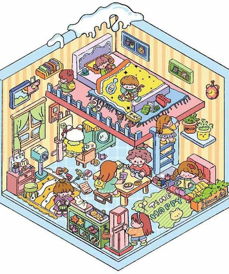 Joyful Living DIY 3D Scene Stickers 7 Lovely Miniature Scenes