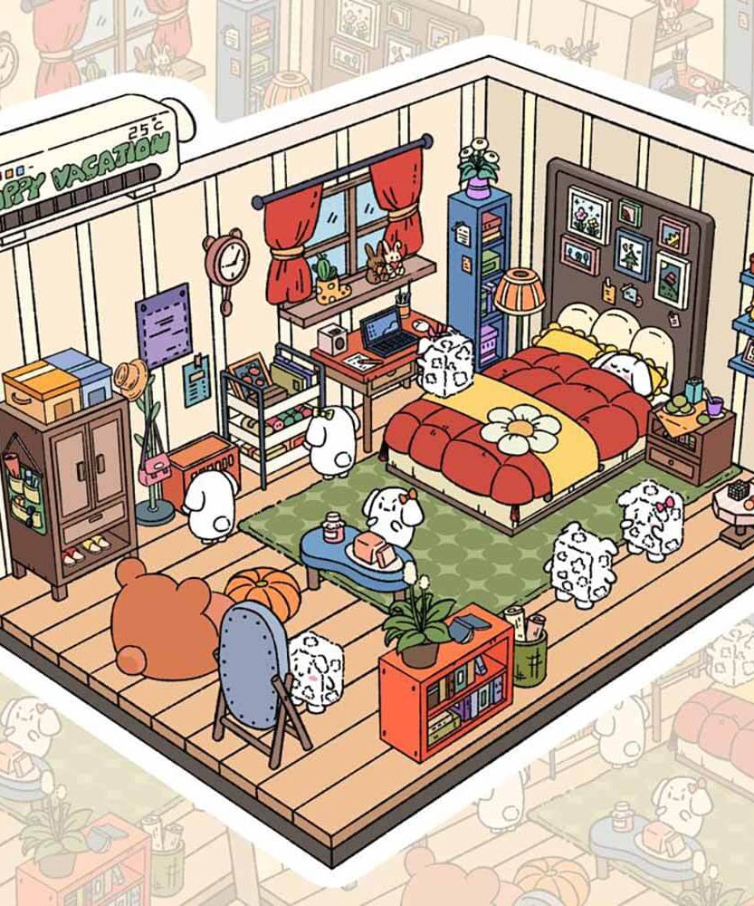 Cute Fat Puppy 2.0 Sticker Scenes 6 lovely miniature scenes
