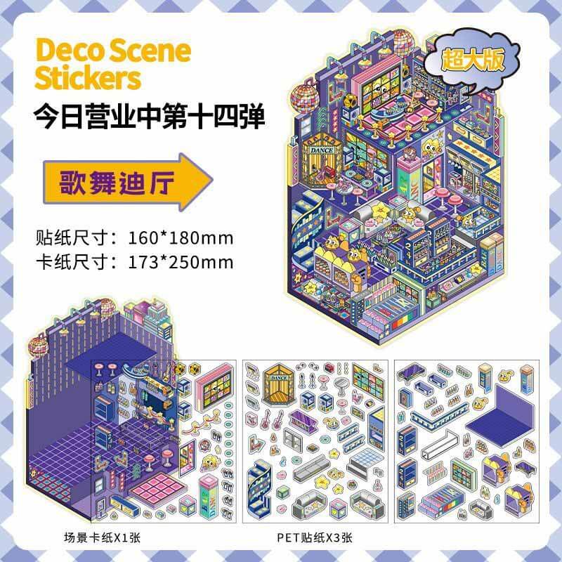 Kitsch City DIY 3D Scene Stickers 4 Cute Miniature Scenes